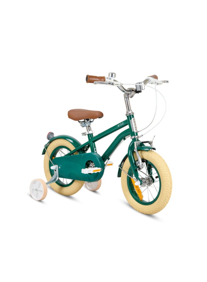 RIZZ Platinum Junior Classic 14-Inch Kids Bike | 14-Inch Wheel Size | Adjustabe Seat | Training Wheels | Green - Image 2